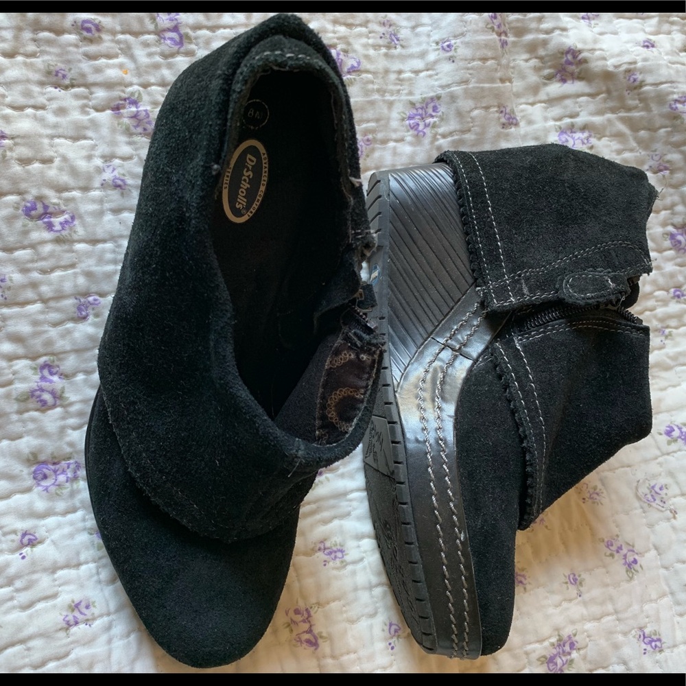 Dr Scholl size 8 wedge shoes black